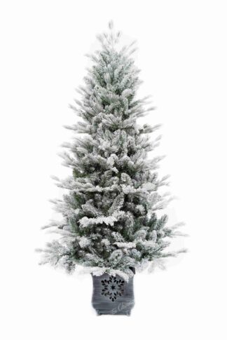 Choinka sztuczna biała mała PE Świerk Alaski w donicy