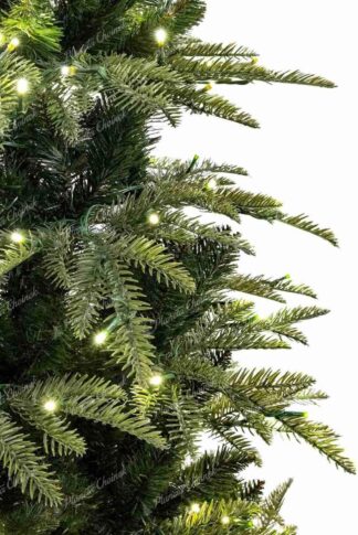 Choinka sztuczna jak żywa PE Jodła Slim z lampkami LED