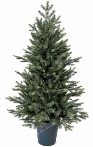 Choinka sztuczna mała ozdobna w doniczce PE Mini Świerk Leśny 105cm w domu