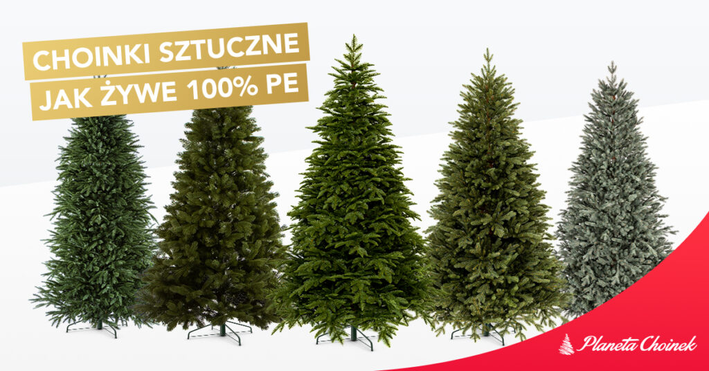 Choinki sztuczne jak żywe 100% PE