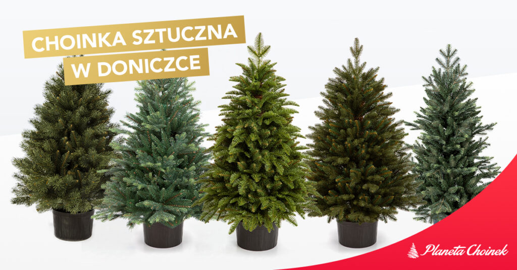 Choinki sztuczne w doniczce