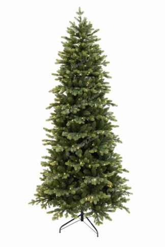 Nowoczesna choinka sztuczna jak żywa PE Świerk Włoski Wąski z wbudowanymi lampkami