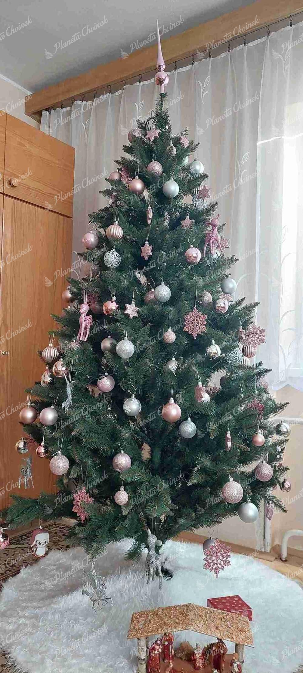 Ozdobiona choinka sztuczna Świerk Norweski 220 cm