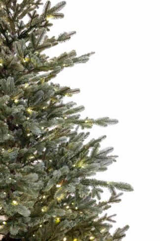 Premium choinka sztuczna jak żywa 100% PE Świerk Kłujący ze światełkami