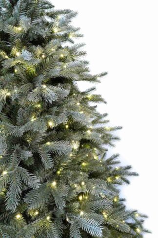 Premium choinka sztuczna jak żywa PE Świerk Srebrny z lampkami LED