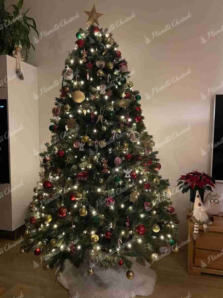 Ubrana ekskluzywna choinka sztuczna jak żywa gęsta PE Sosna Himalajska XL 240 cm