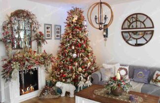 Ubrana ekskluzywna choinka sztuczna jak żywa gęsta PE Świerk Alpejski XL 240 cm