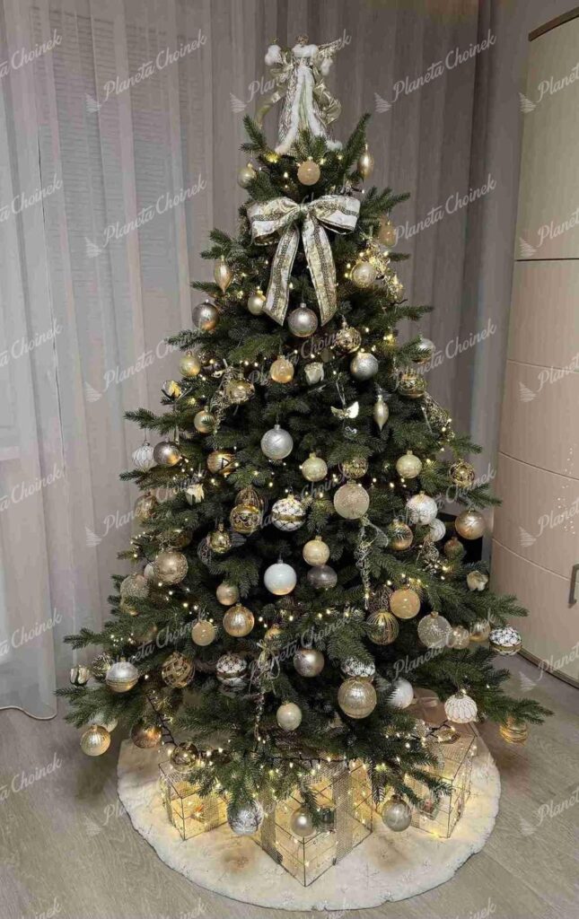 Ubrana premium choinka sztuczna jak żywa 100% PE Świerk Ekskluzywny 180 cm