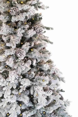 Ekskluzywna choinka sztuczna biała jak żywa PE Świerk Polarny z lampkami LED