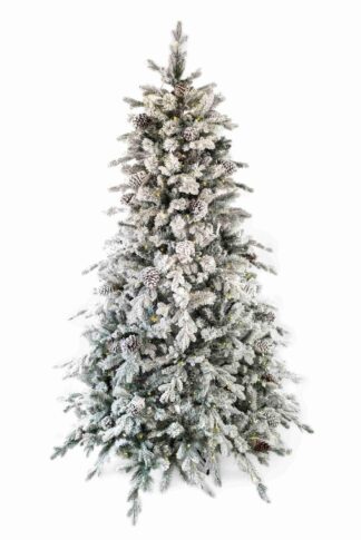 Ekskluzywna choinka sztuczna biała jak żywa PE Świerk Polarny z lampkami LED