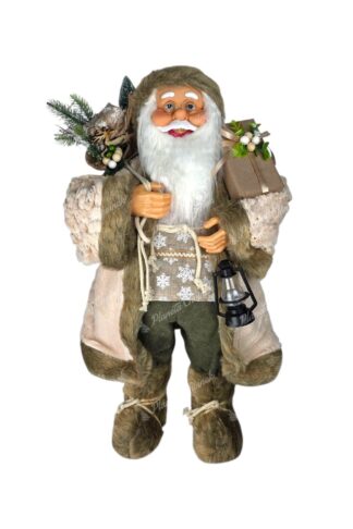 Figurka świąteczna Mikołaj Kremowy 80 cm