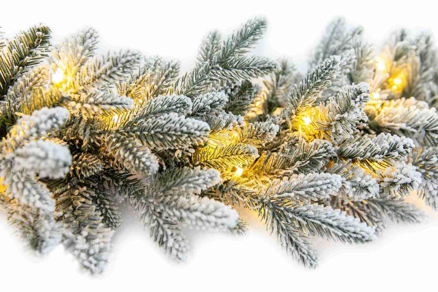 Girlanda świąteczna PE Świerk Królewski 270 cm z lampkami LED na schody